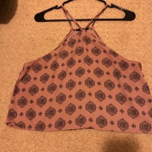 Pinkish/Mauve Sleeveless Crop Top